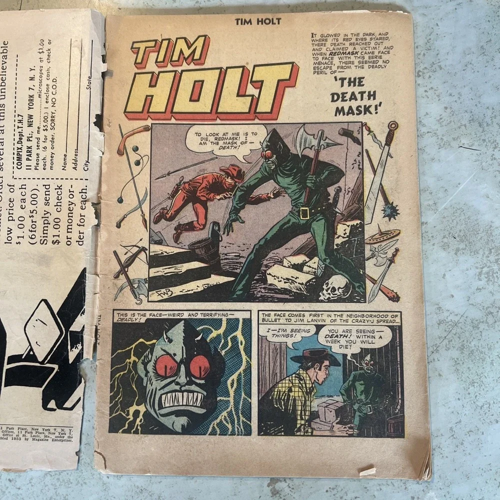 Tim Holt 110-37-The Death Mask Comic Book‎